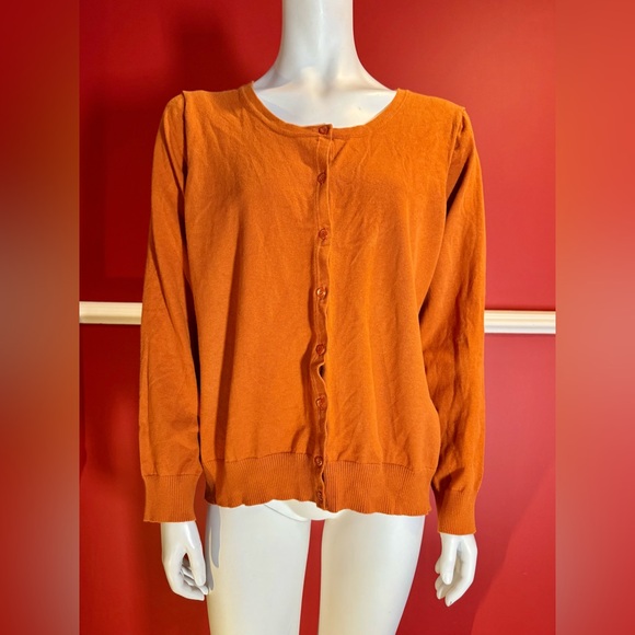 Northern Reflections Orange Rust Cardigan - Picture 1 of 6